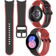 Silikonowy Pasek Dual Color do Samsung Galaxy Watch 4 / 5 - Czarny/Czerwony