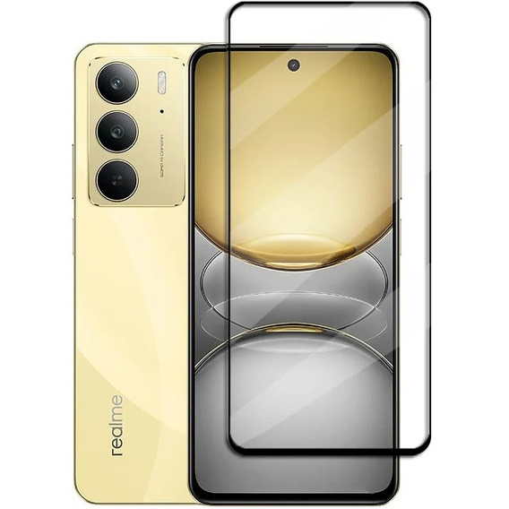 Szkło Hartowane 3D do Realme 14X / Realme C75, czarna ramka