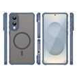 Etui do Samsung Galaxy S25 Edge, Kickstand Matt Case, do MagSafe, niebieskie + Szkło na ekran