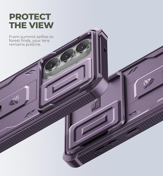 Etui pancerne do Samsung Galaxy S26 Plus, Dexnor Full Body (Two Frames), fioletowe