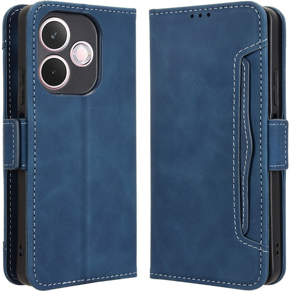 Etui z klapką do Oppo A5 Pro 5G, Card Slot, granatowe