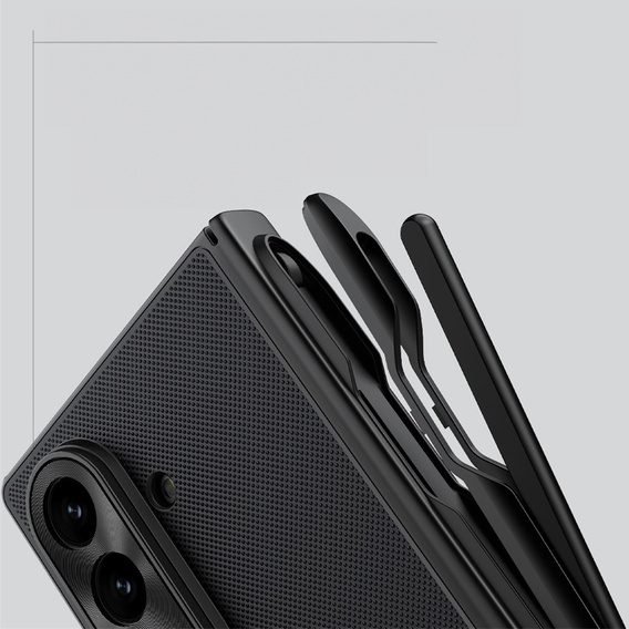 Etui NILLKIN do Samsung Galaxy Z Fold7, Frosted Shield, z rysikiem, czarne