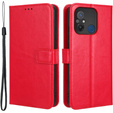 Etui z klapką do Xiaomi Redmi 12C, Crazy Horse Wallet, czerwone