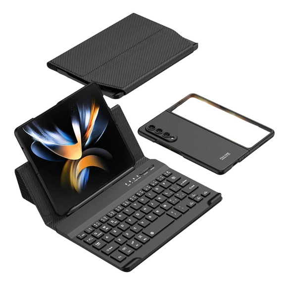 Etui z klawiaturą do Samsung Galaxy Z Fold4 5G, Carbon Fiber, czarne