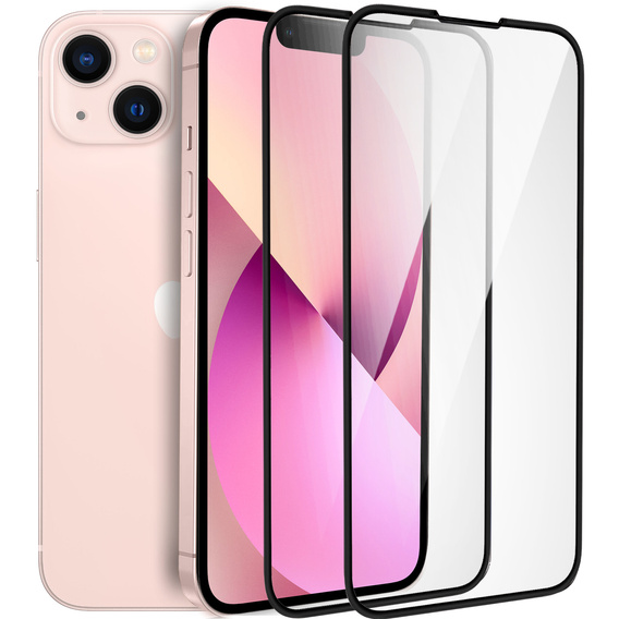 2x Szkło Hartowane do iPhone 13 Mini, ERBORD 3D pełne, szybka na cały ekran