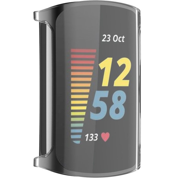 2w1 Etui z Osłoną na ekran do Fitbit Charge 5, Przezroczysty