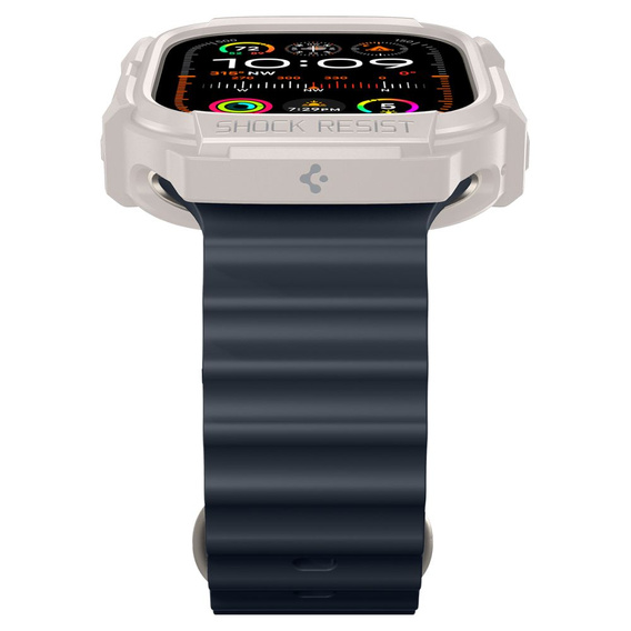 Etui Spigen do Apple Watch Ultra 1/2/3 49mm, Rugged Armor, Beżowy