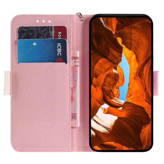 Etui z klapką do Xiaomi Redmi Note 13 5G, Wallet, Magnolia Flowers szare