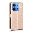 Etui z klapką do Xiaomi Redmi 15C 4G/LTE, Wallet Rhombus, złote