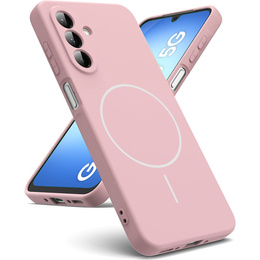 Etui do Samsung Galaxy A17 5G, do MagSafe, silikonowe, różowe