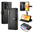 Etui z klapką do Oppo Reno 13 5G, Wallet Zipper Pocket, czarne