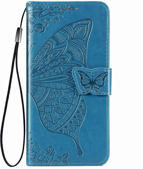 Etui z klapką do Oppo Reno 12FS / 12F, Butterfly, niebieskie