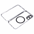 Etui Magnetic Dual Glass MagSafe do iPhone 16, srebrne