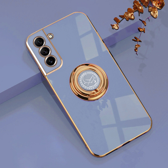 Etui do Samsung Galaxy S21 FE, Electro Ring, niebieskie