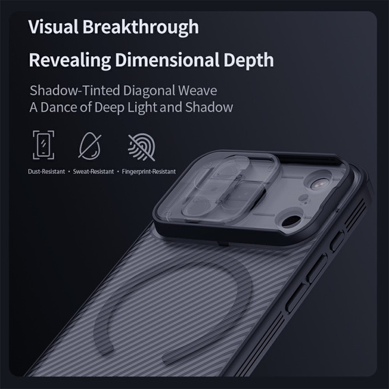 Etui Nillkin dla iPhone 17 Pro, CamShield Pro Magnetic, do MagSafe - czarne