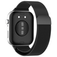 Bransoleta Milanese + Etui z osłoną na ekran do Huawei Watch Fit 4, Czarna