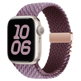 Pleciony Pasek Nylonowy z Klamrą do Apple Watch 1/2/3/4/5/6/7/8/9/10/11/SE 38/40/41/42mm – Fioletowy