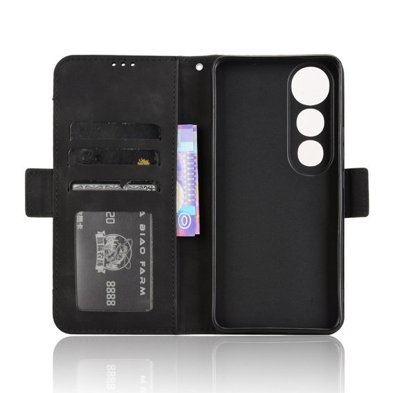 Etui z klapką do Vivo V50 Lite 4G / 5G, Card Slot, czarne