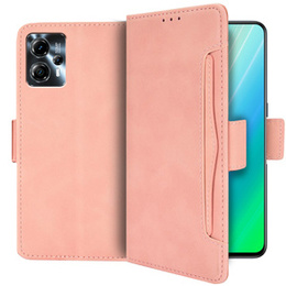 Etui z klapką do Motorola Moto G13 4G / G23 4G, Card Slot, różowe