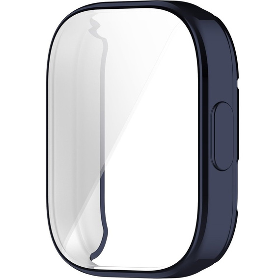 2w1 Etui Silikonowe z Osłoną na Ekran do Xiaomi Redmi Watch 3, Granatowe