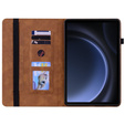 Etui do Samsung Galaxy Tab S10 Lite / S10 FE / S9 FE, Wallet Pen Slot, brązowy