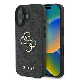 Etui GUESS do iPhone 16, 4G Big Metal Logo, czarne