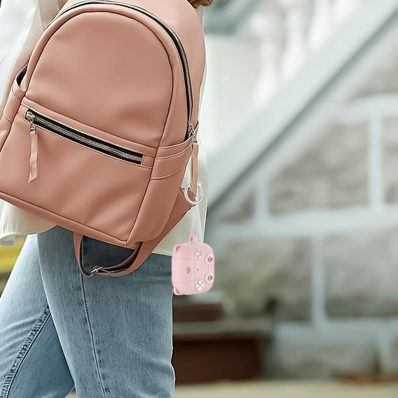 Etui pancerne na Słuchawki Apple Airpods 4, Konsola Kot, różowe