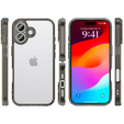 Etui do iPhone 17, z ochroną aparatu, przezroczyste z czarną ramką