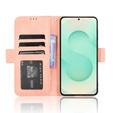 Etui z klapką do Samsung Galaxy S25 Edge, Card Slot, różowe