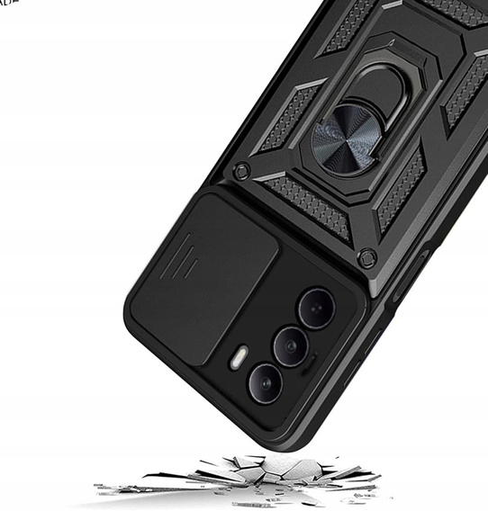Etui pancerne do Realme C71, CamShield Slide, czarne