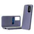 Etui z klapką do Samsung Galaxy A55 5G – fioletowe, Smart View Wallet z kieszenią na kartę