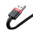 Baseus Cafule – kabel USB-A do Lightning 0,5 m 2,4A - czerwono-czarny