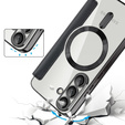 Etui z klapką do Samsung Galaxy S25+ Plus, RFID Wallet MagSafe z ochroną aparatu, czarne