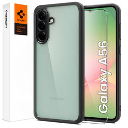 Etui Spigen do Samsung Galaxy A56 5G, Ultra Hybrid, czarne / matowe + Szkło Hartowane 9H