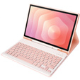 Etui z klawiaturą do Samsung Galaxy Tab S11, Leather Pen Slot, różowe