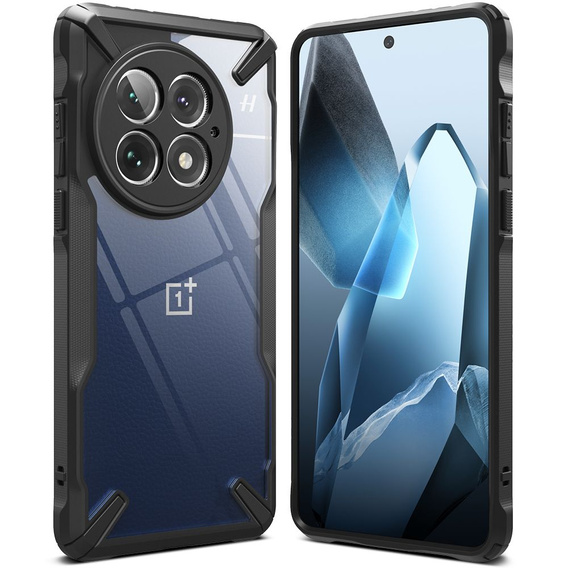 Etui pancerne Ringke do OnePlus 13, Fusion X, Przezroczyste / Czarne