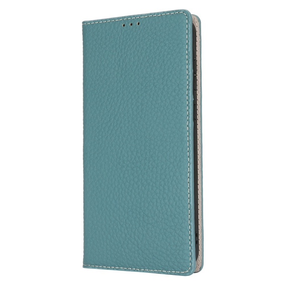 Etui z klapką do Samsung Galaxy S25+ Plus, Litchi Skin Grain, niebieskie