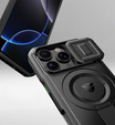 Etui Dexnor MagSafe do iPhone 16 Pro magnetyczne z przesuwaną osłoną aparatu – czarne