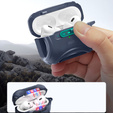 ESR Etui na słuchawki Airpods Pro 1 / 2, Cyber Armor FlickLock Halolock Magsafe, granatowe