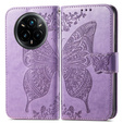 Etui z klapką do Realme 14 Pro+ 5G, Butterfly, fioletowe
