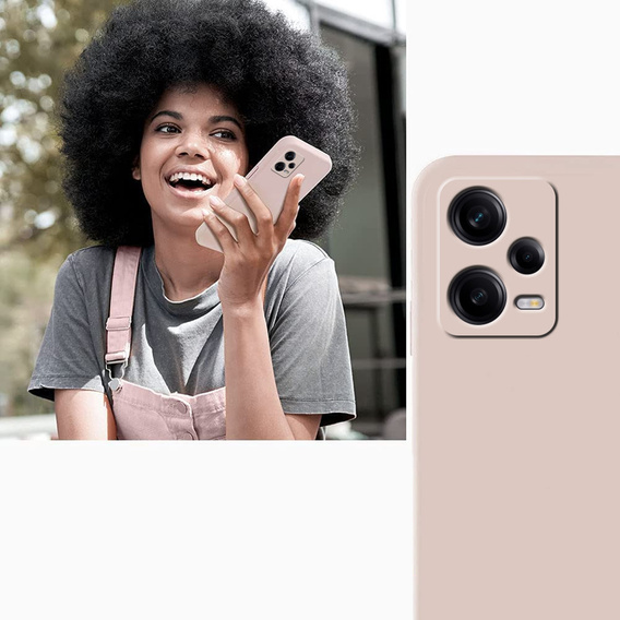 Zestaw Etui do Xiaomi Redmi Note 12 Pro+ 5G, Silicone Lite, różowe + Szkło