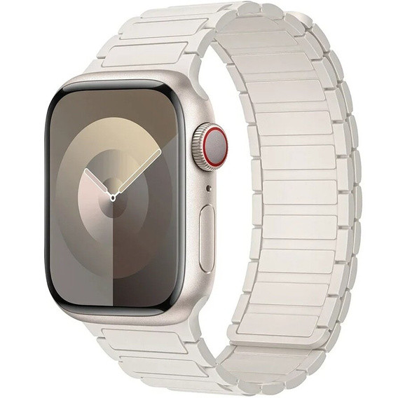 Pasek Silikonowy do Apple Watch 1/2/3/4/5/6/7/8/9/10/11/SE Ultra 1/2/3 42/44/45/46/49mm, Beżowy
