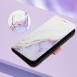 Etui z klapką do Xiaomi Redmi Note 13 Pro 4G / Xiaomi Redmi Note 14S / Xiaomi Poco M6 Pro 4G, Wallet, Marble fioletowe