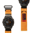 Pasek Nylonowy ERBORD MP84 do zegarków Garmin Quickfit 26mm, Pomarańczowy, Rozmiar M/L