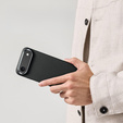 Etui BENKS Kevlar Armor PRO do iPhone Air, Carbon Fiber 600D A068, do MagSafe, aktywny przycisk – czarne