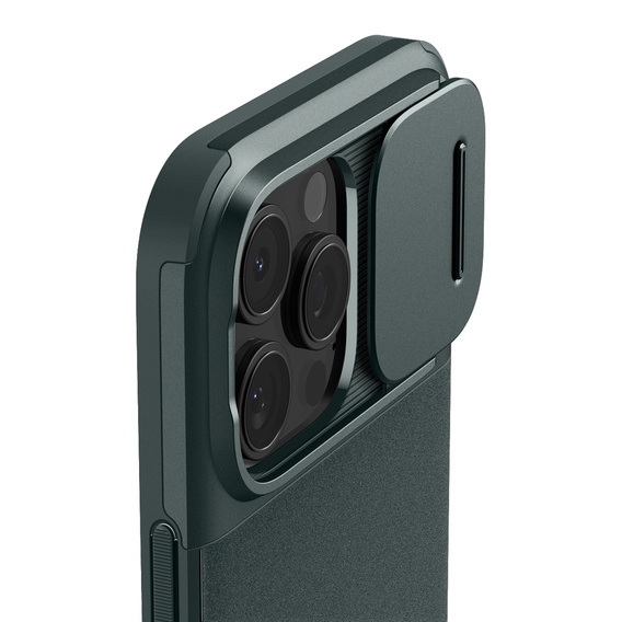 Etui Spigen do iPhone 16 Pro, Optik Armor Mag, Zielone + Szkło hartowane