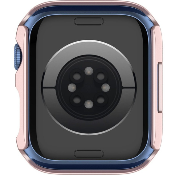 2w1 Etui + Szkło Hartowane do Apple Watch 7/8/9 41MM, Różowe złoto