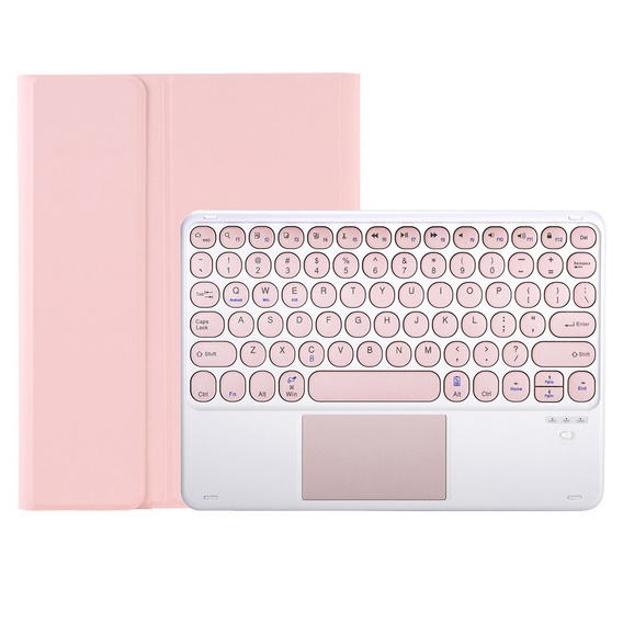 Etui z klawiaturą do Samsung Galaxy Tab S6 Lite 10.4" 2020/2022/2024, Touchpad Pen Slot, różowe rose gold