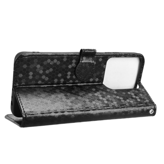 Etui z klapką do Motorola Moto G86 5G, Wallet Rhombus, czarne