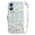 Etui z klapką do Oppo A17, Wallet, Magnolia Flowers szare